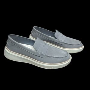 Cole Haan‎ Men's GrandPro Topspin Gray Suede Nubuck Penny Loafer Size 10 NWOT